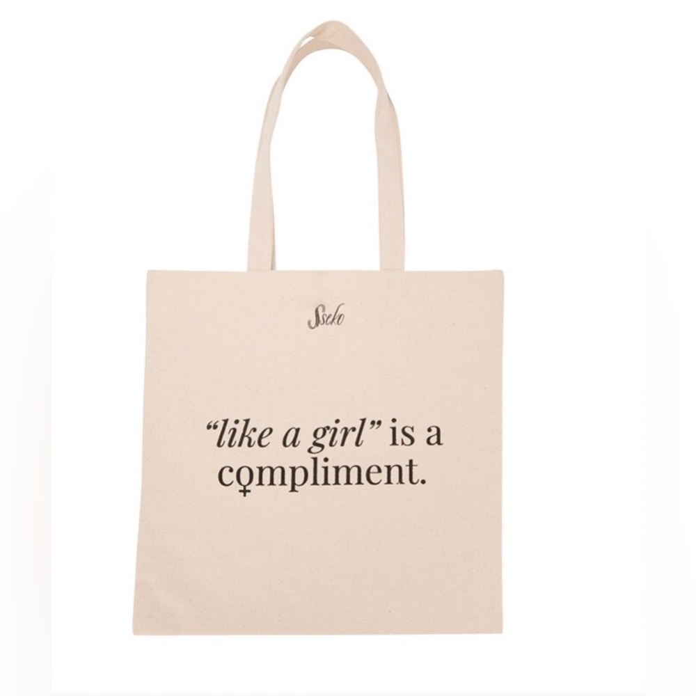 “Like a girl is a complement” Tote Sseko